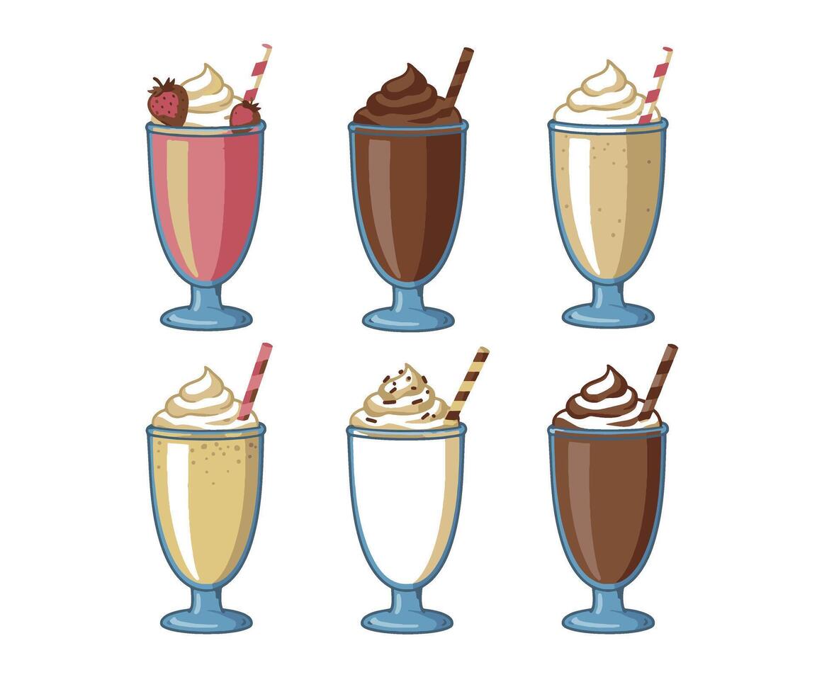 Summer Cold Drinks and Colorful Tasty Juice Collection vector