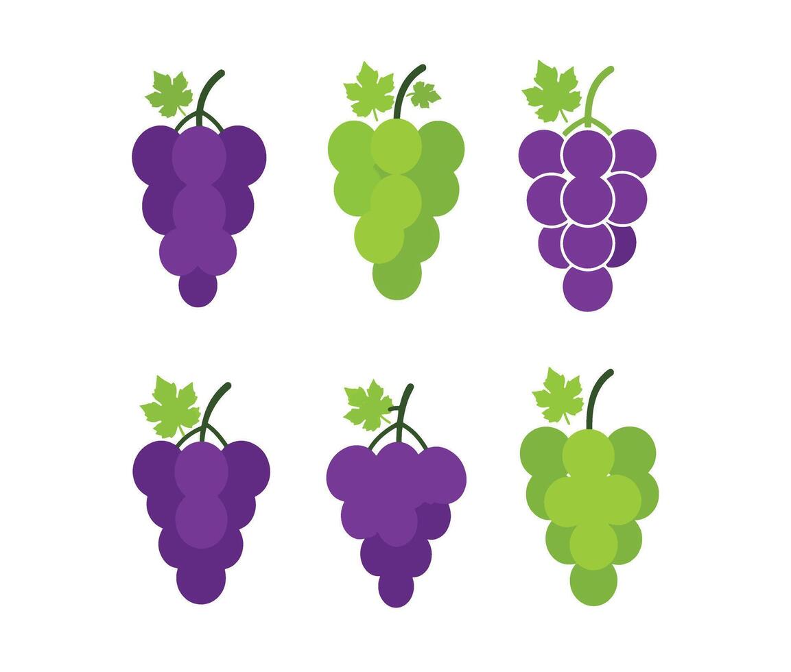 Detailed and Minimalist Grape Cluster Graphics for High-Quality Design vector
