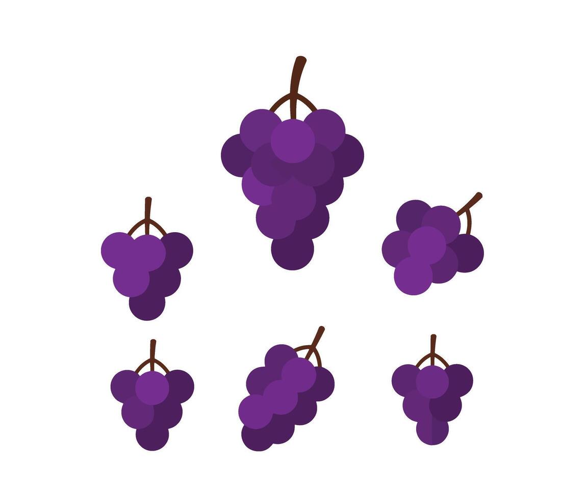 Grapes Icon Collection Featuring Unique Designs for Digital Art Projects vector