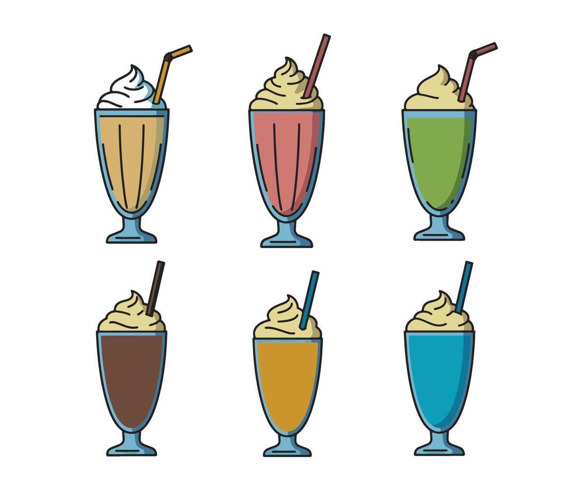 Colorful Cold Drinks and Tasty Juice Perfect for Hot Days vector