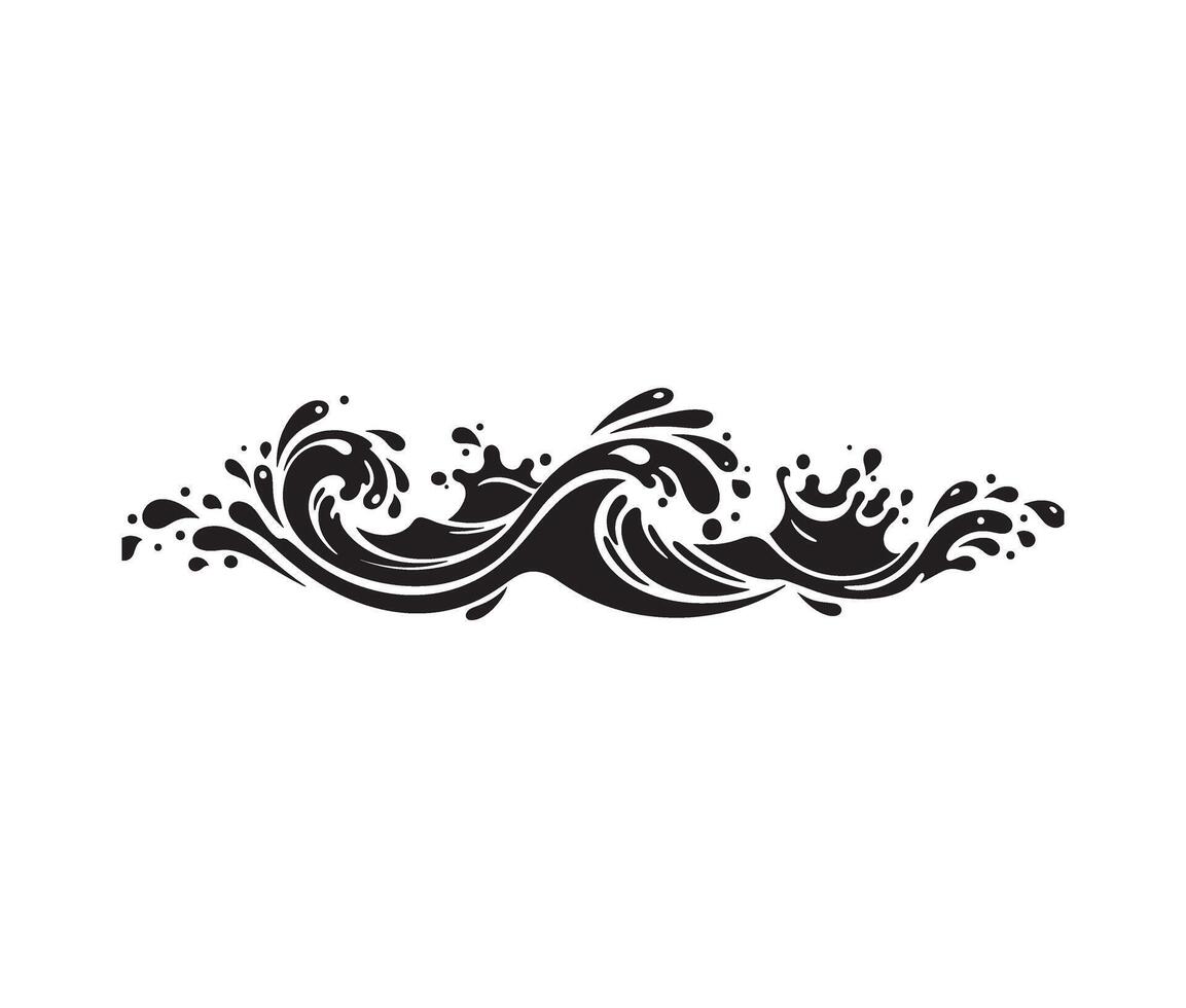 High-quality splash wave design with modern fluid motion vector