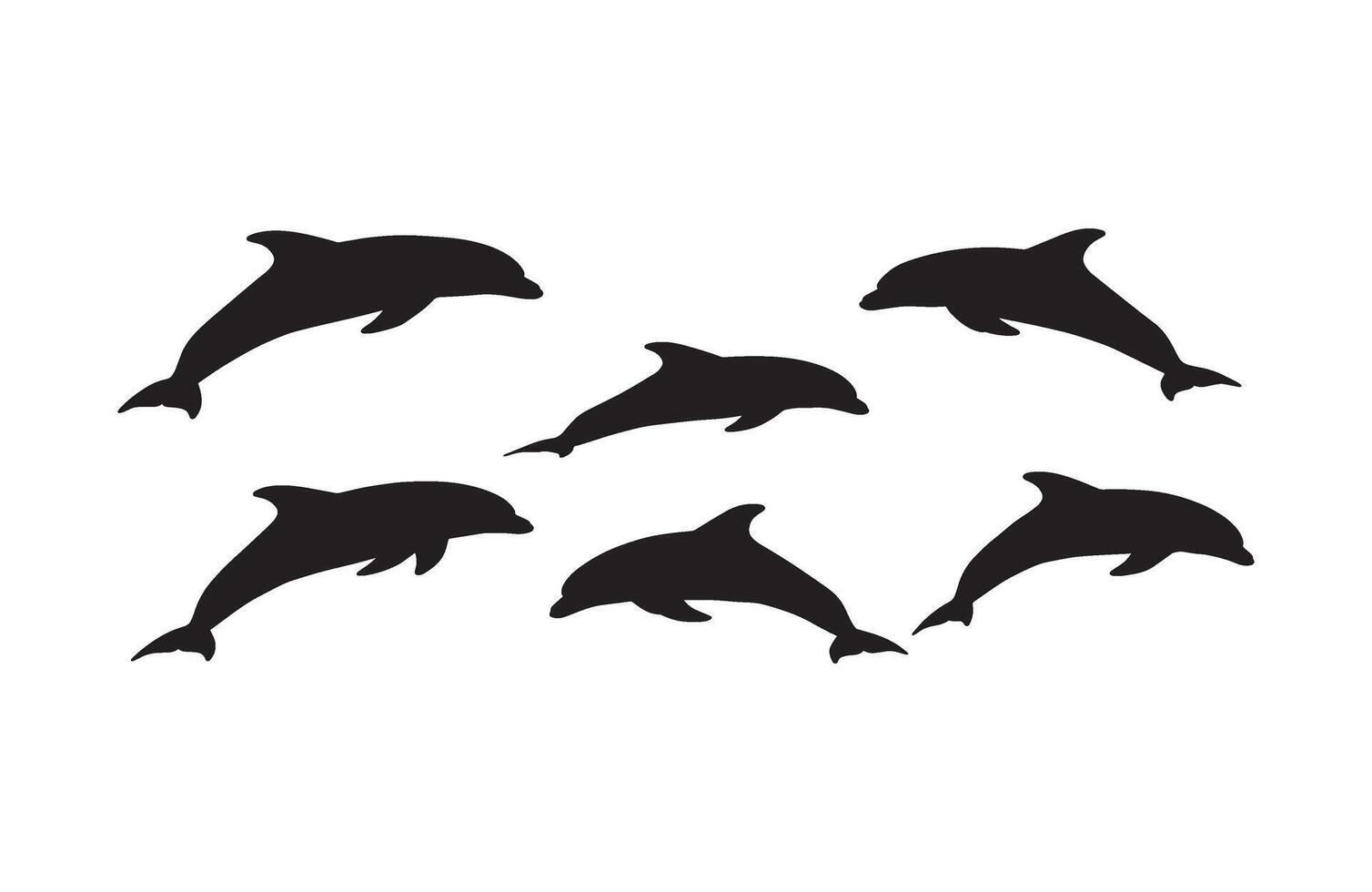 Marine wildlife silhouette featuring dolphin shadow concept perfect for posters vector
