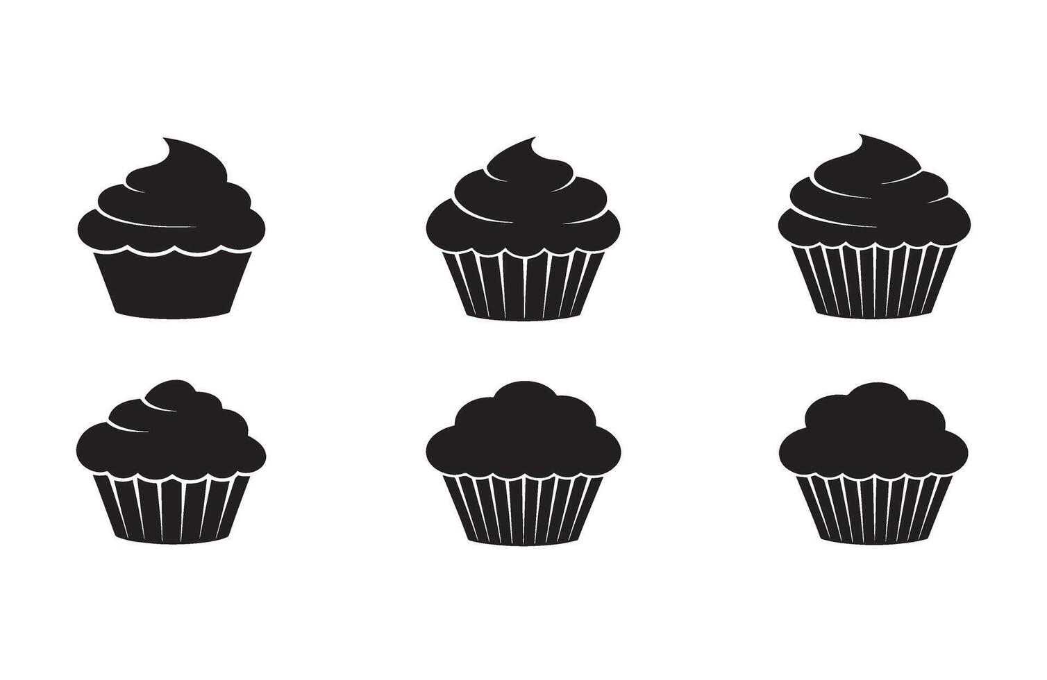 Classic Cupcake Templates for DIY Baking Invitations and Themed Events vector