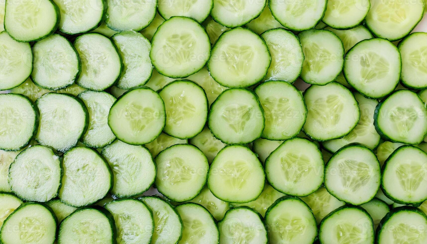 Cucumber Slices Texture Background photo