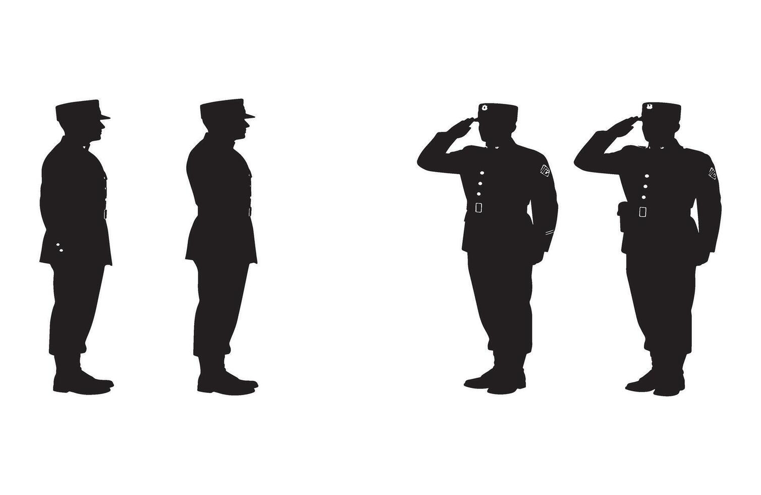 Armed forces discipline and honor captured in an elegant military salute artwork vector
