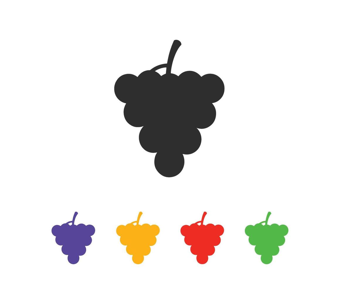 Digital Grape Icons with Minimalist and Stylish Design Elements vector