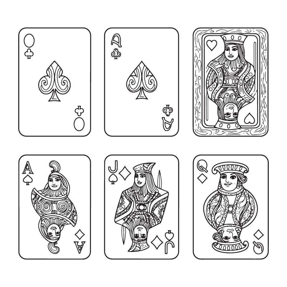 Creative Playing Card Drawing Master Sketching Cards for Detailed Artwork vector