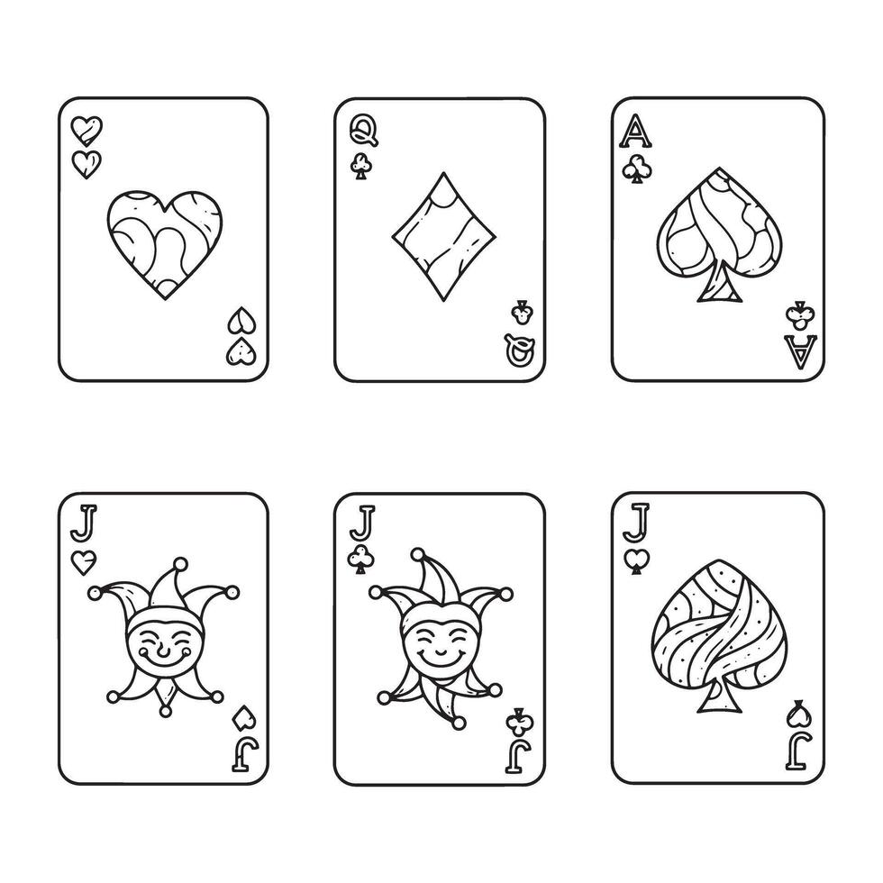 Stepwise Playing Card Sketching Guide Improve Art Skills with Detailed Tutorials vector