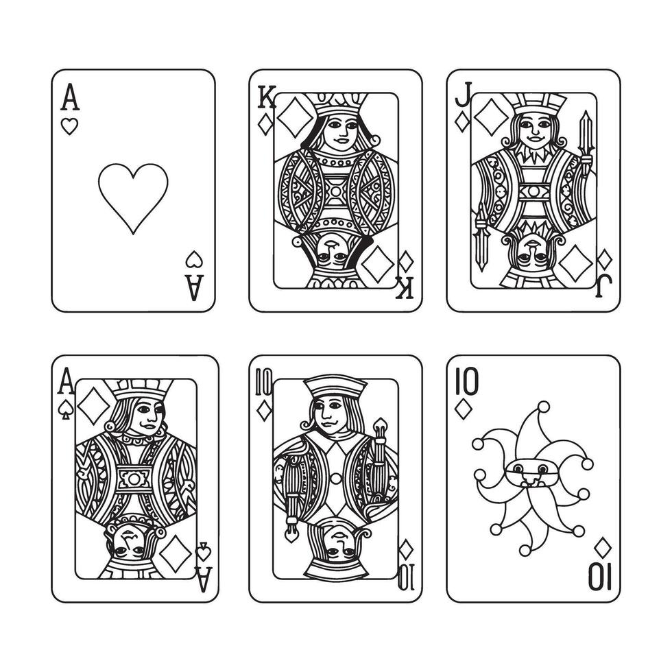 Step by Step Playing Card Drawing Learn Artwork Details for Stunning Sketches vector