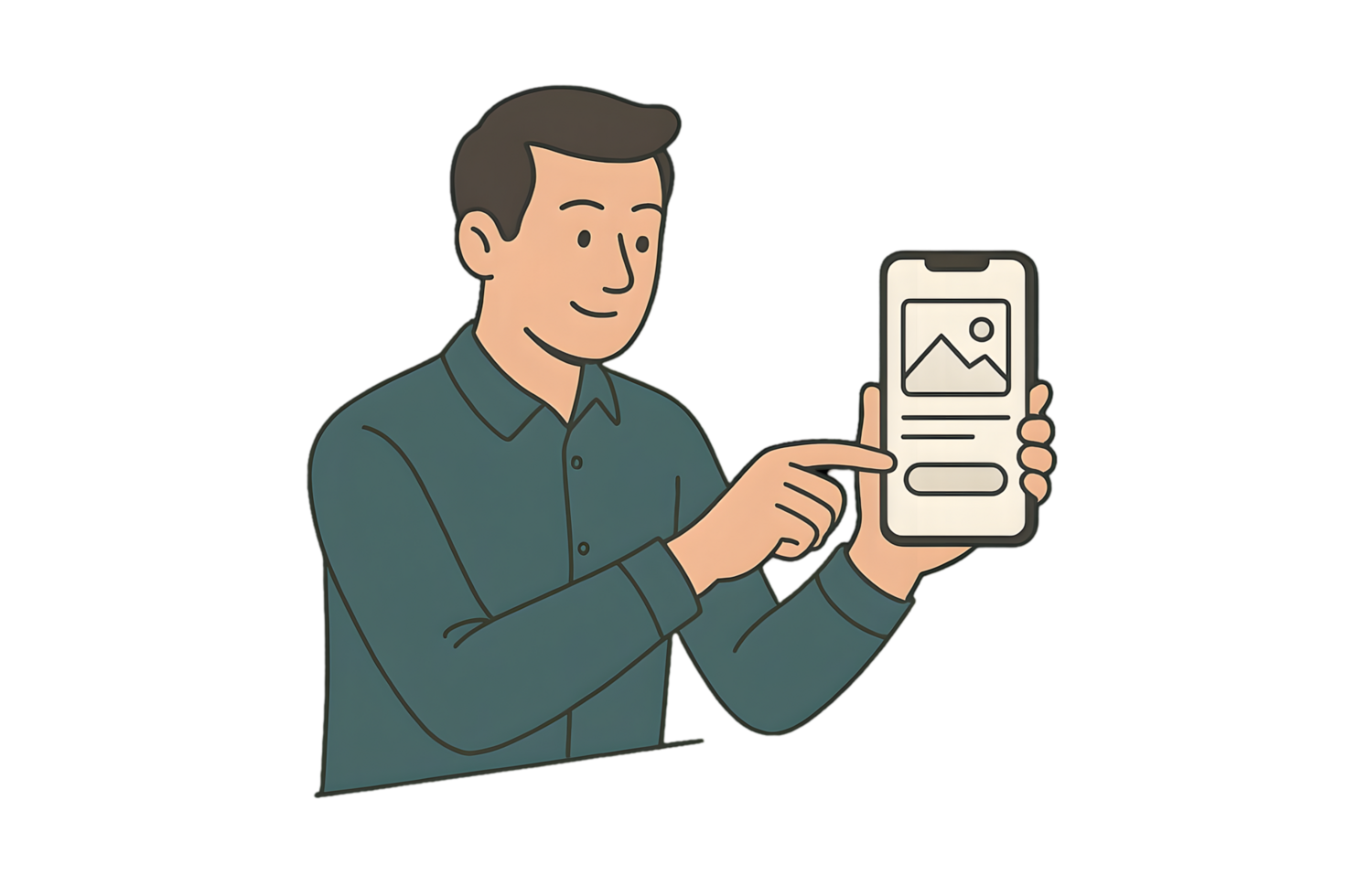 Mobile app developer testing ui design, digital workspace, transparent background, engaging interaction, creative concept png