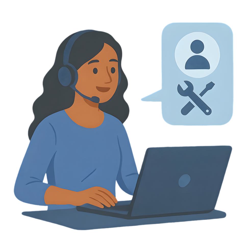 Tech support smiles transparent background online help desk environment business communication png