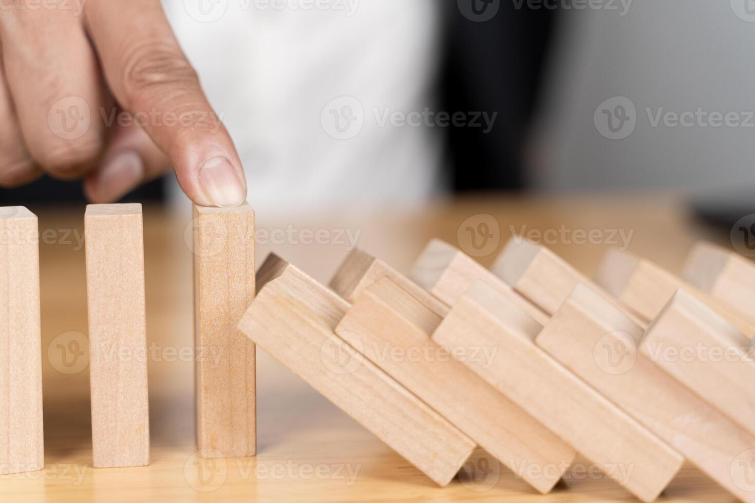 Alternative risk concept,Risk To Make Business Growth Concept With Wooden Blocks. photo