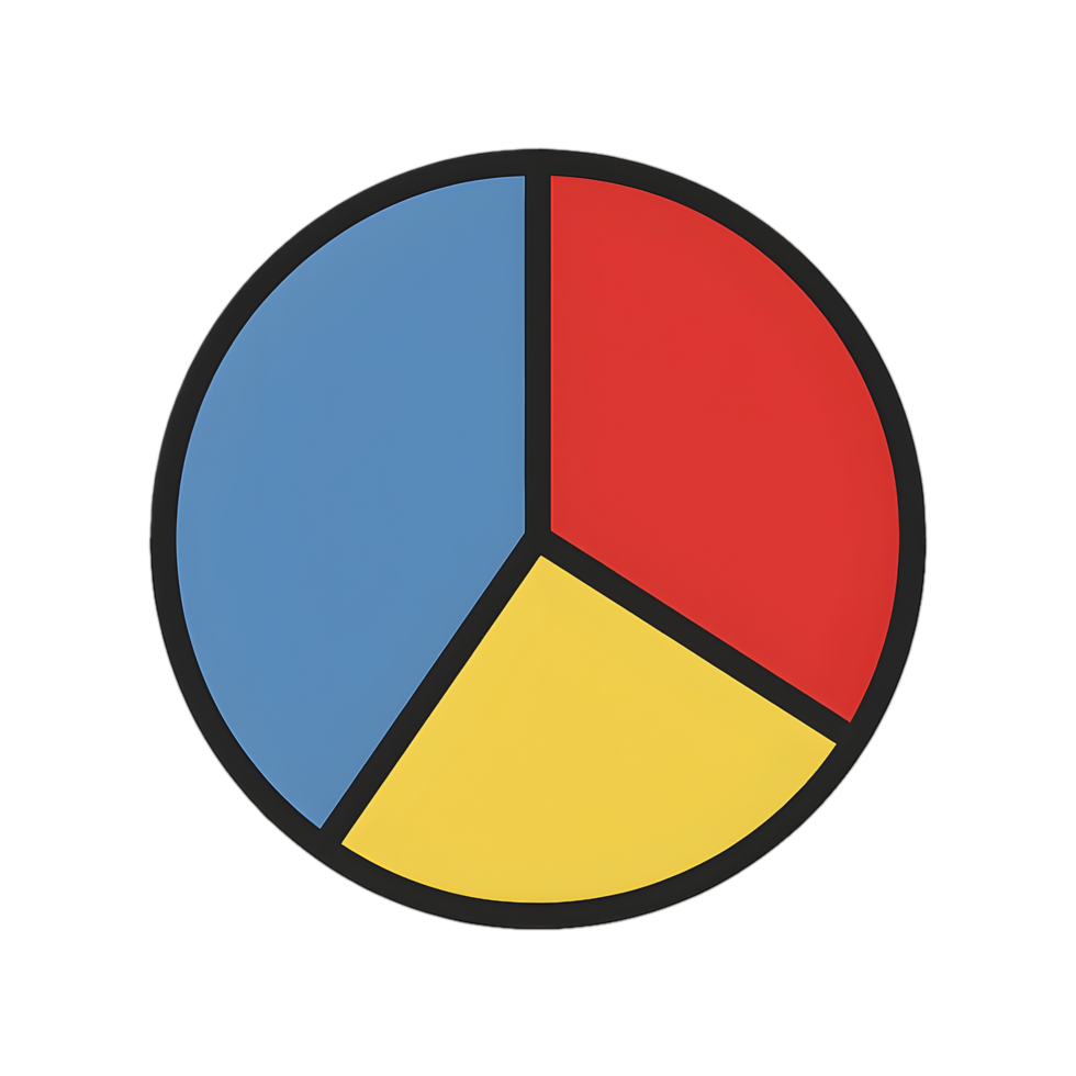Colorful pie chart diagram with transparent background business presentation professional environment dynamic viewpoint png