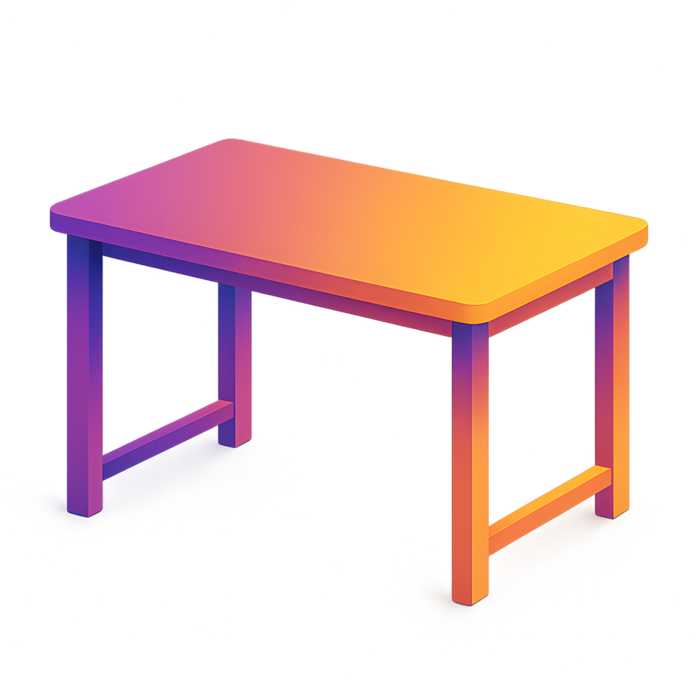 Modern gradient mesh desk design with transparent background creative workspace inspiration minimalist environment png
