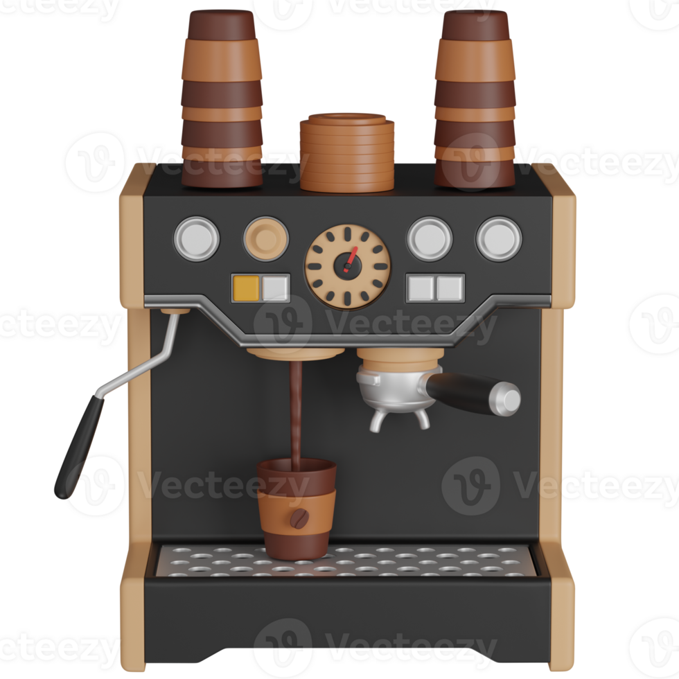 3d render Coffee Machine icon png