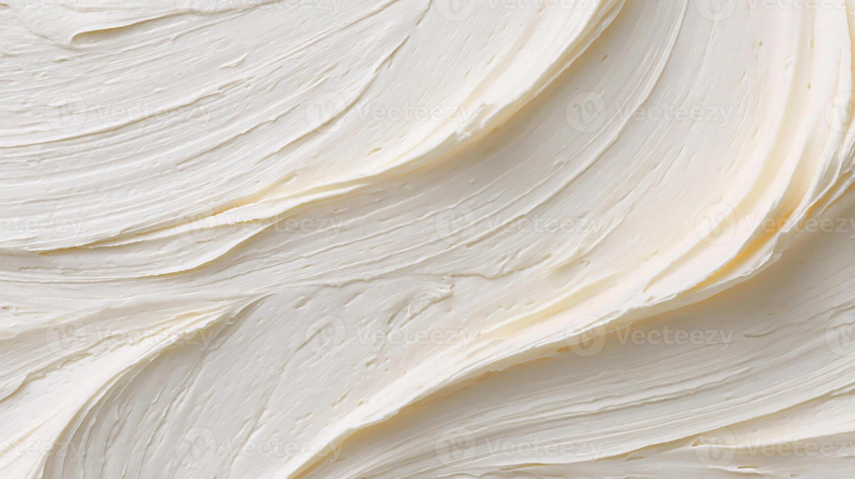 Creamy white moisturizer swirled perfectly in a container showcasing its smooth texture for skincare enthusiasts and beauty. Abstract background. photo