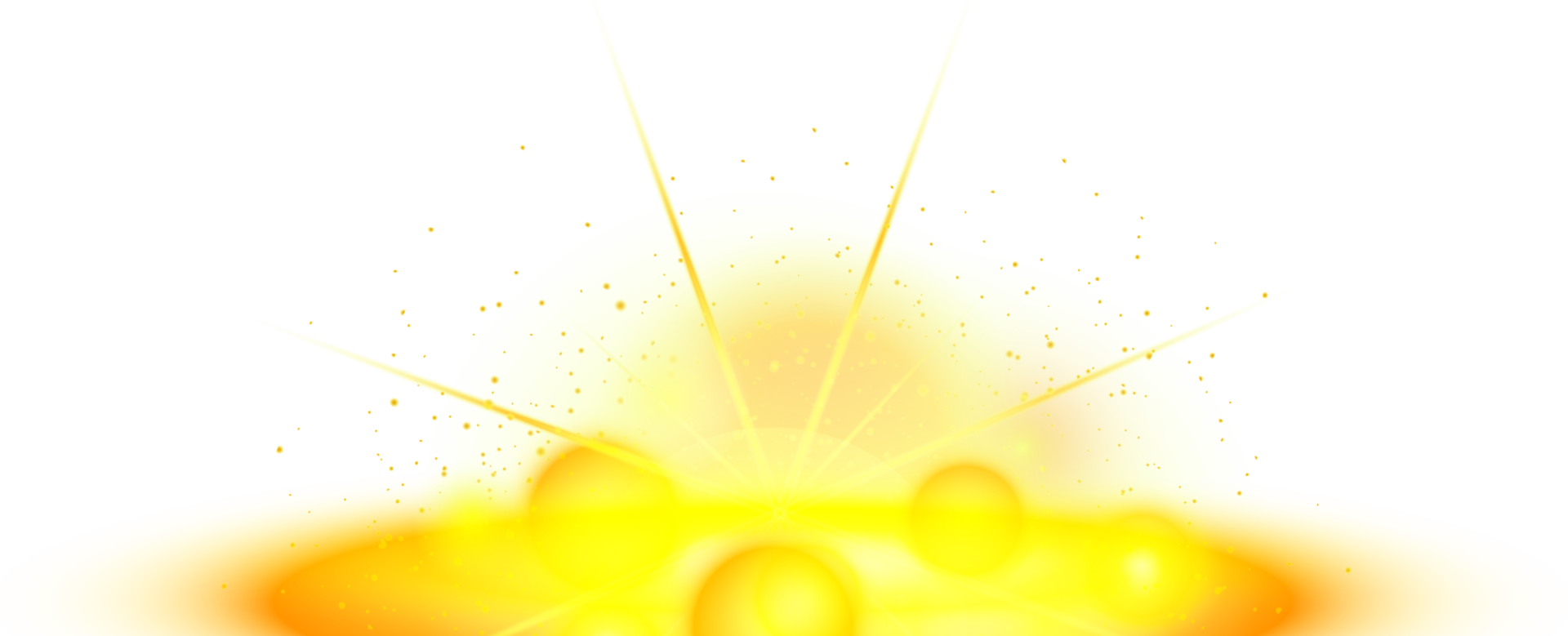 Gold beam explode special effect png