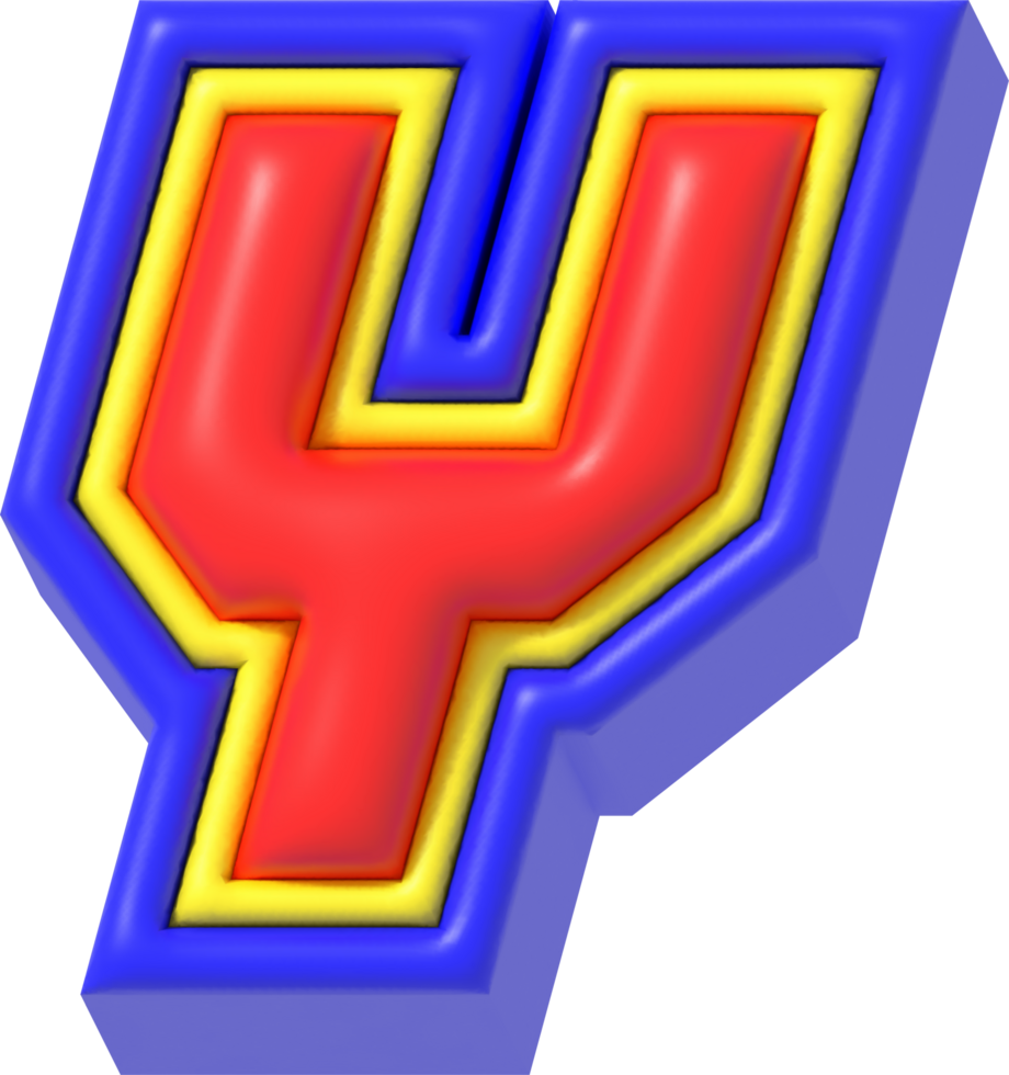 Letter Y, Modern Tech 3D Lettering png