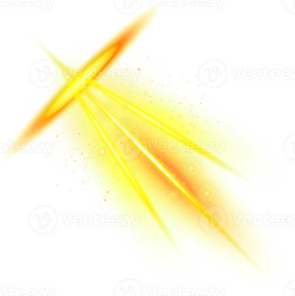 Yellow Lens flare spotlight effect png
