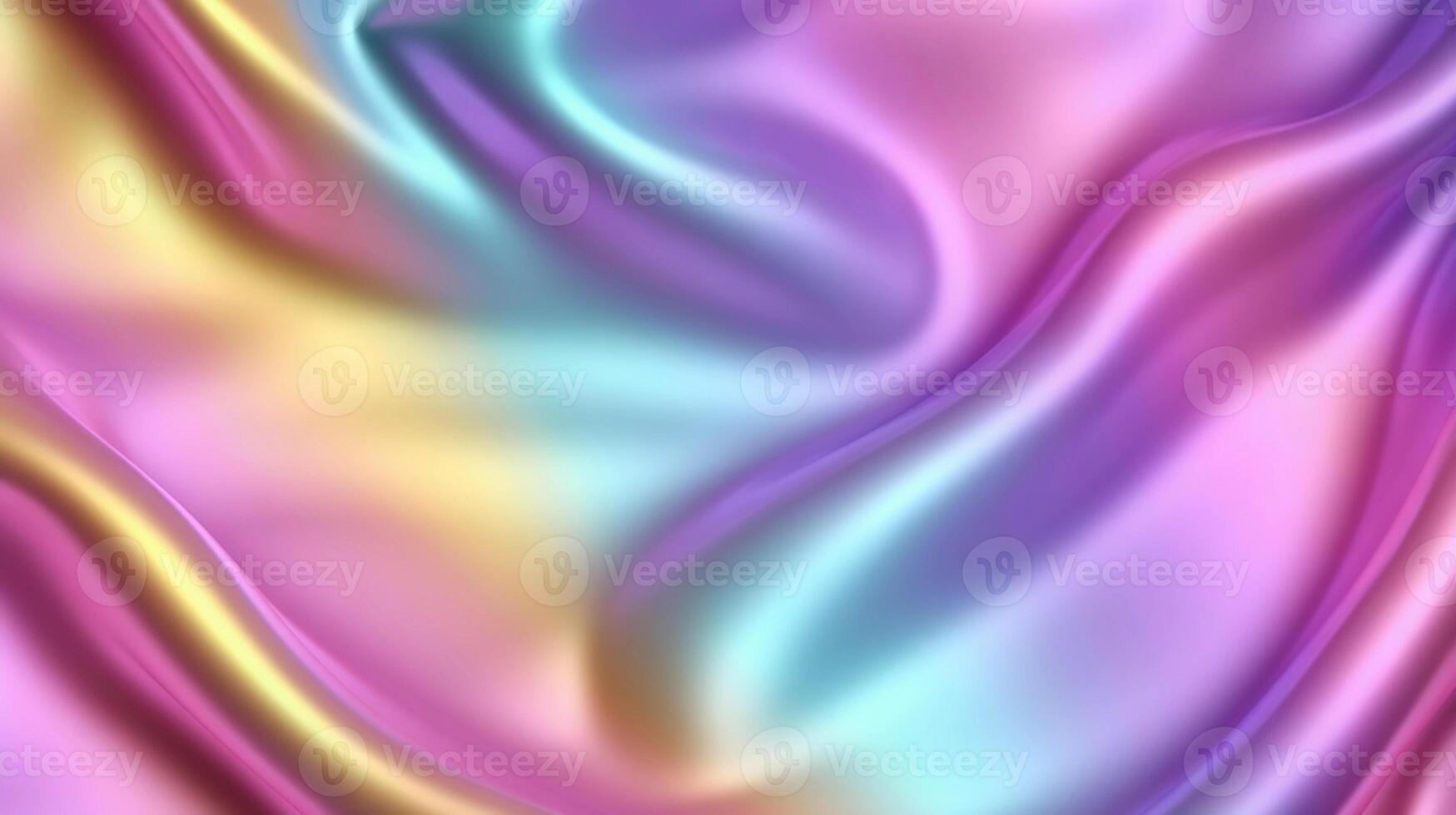 Colorful metallic fabric creating a retro holographic feel reminiscent of 90s and 2000s nostalgia with smooth waves and vibrant hues photo