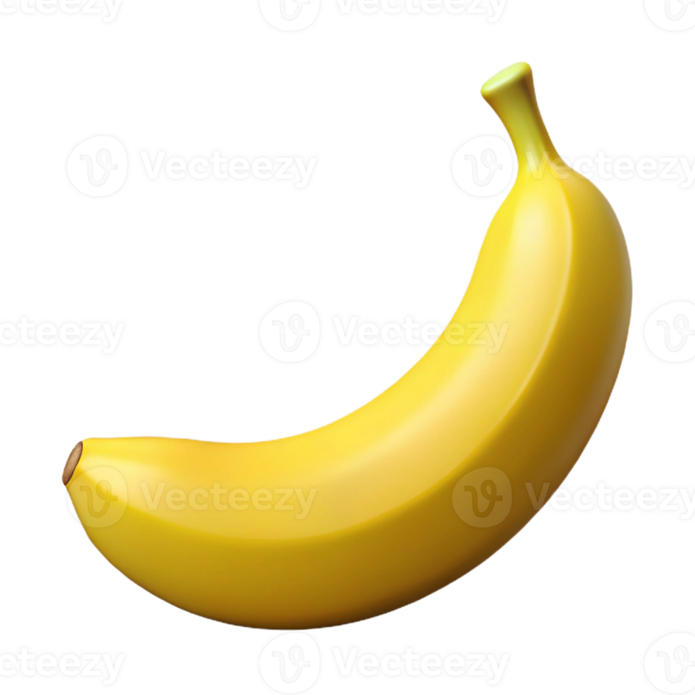 3d illustration of a yellow banana png