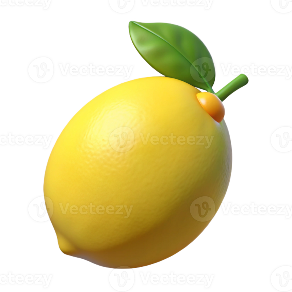 a lemon is shown on a transparent background png