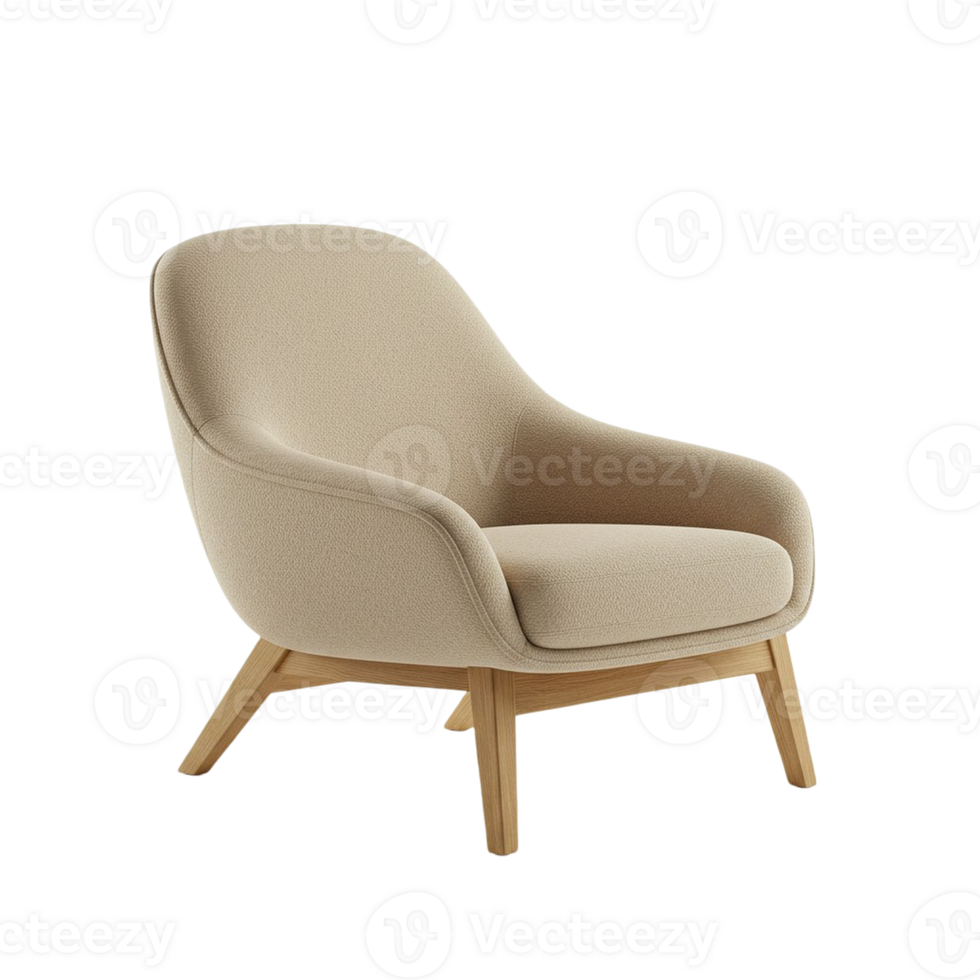 Slipper chair placed over a transparent background png