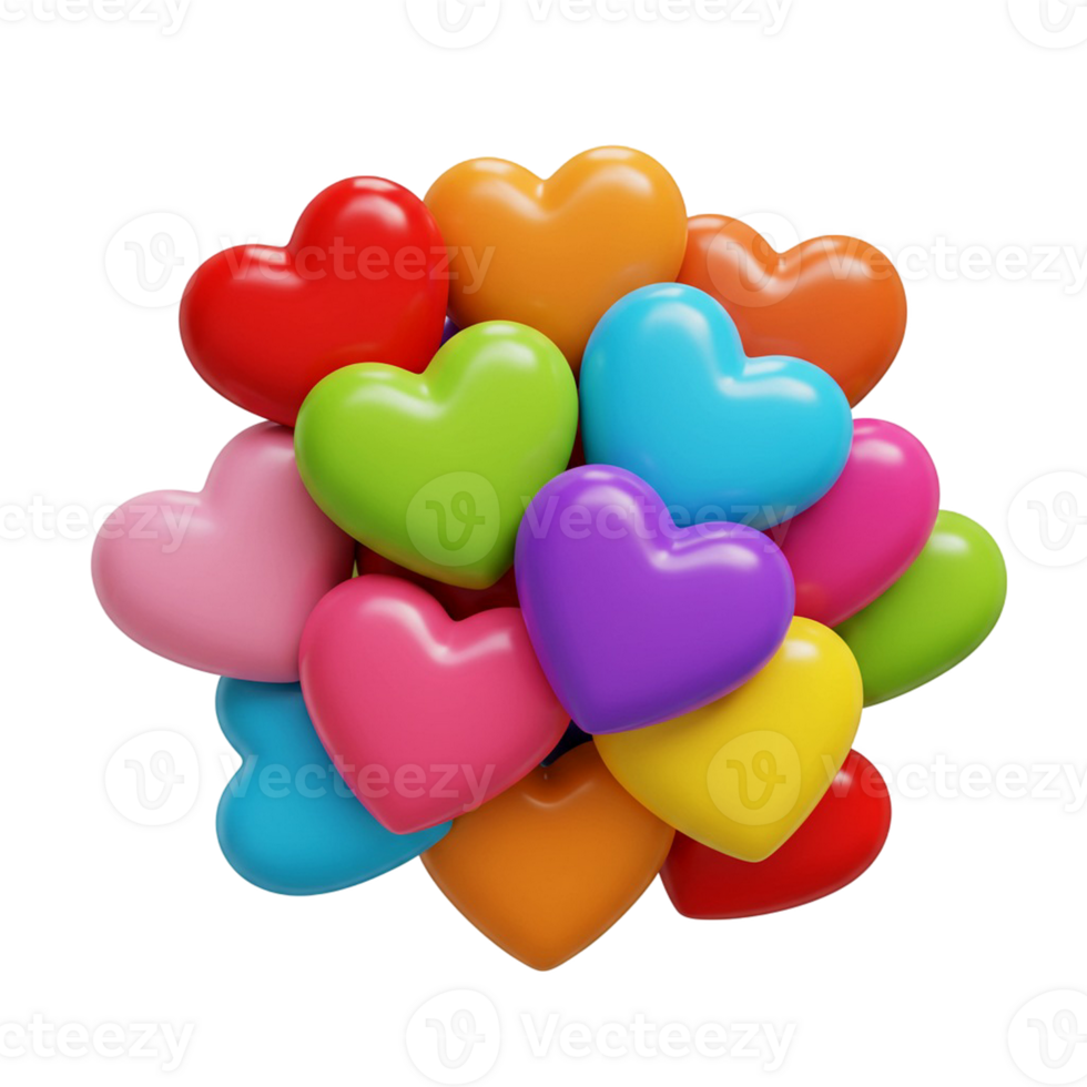 Clear background holding detached heart elements png