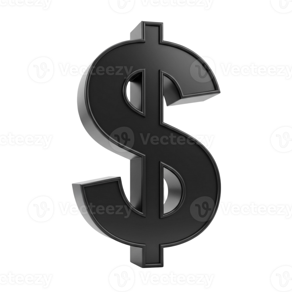 Dollar sign image on a clear background png