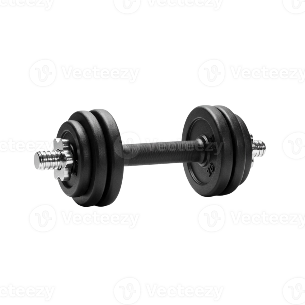 Dumbbell displayed on a blank background png