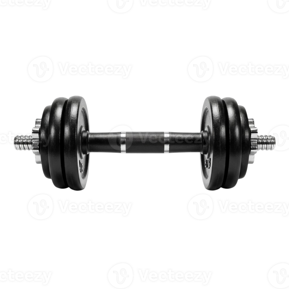 Dumbbell highlighted on a clear background png