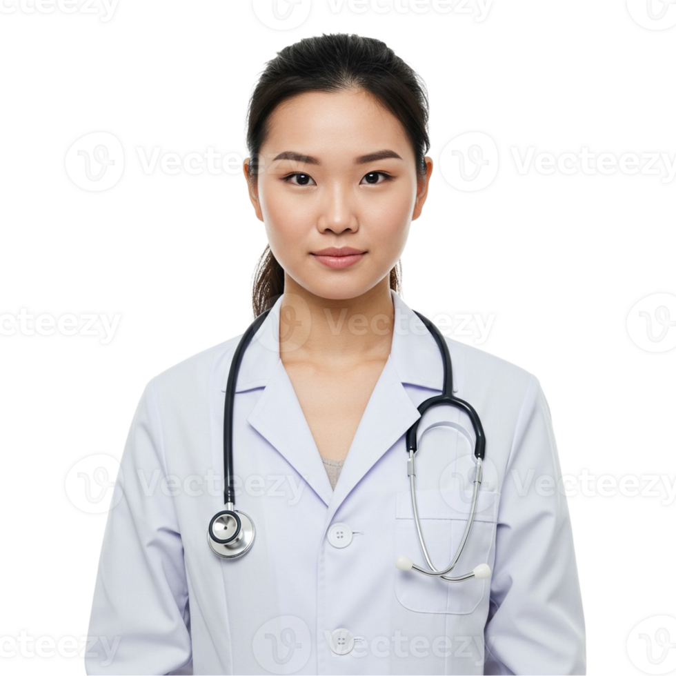 Isolated doctor figure on a transparent surface png