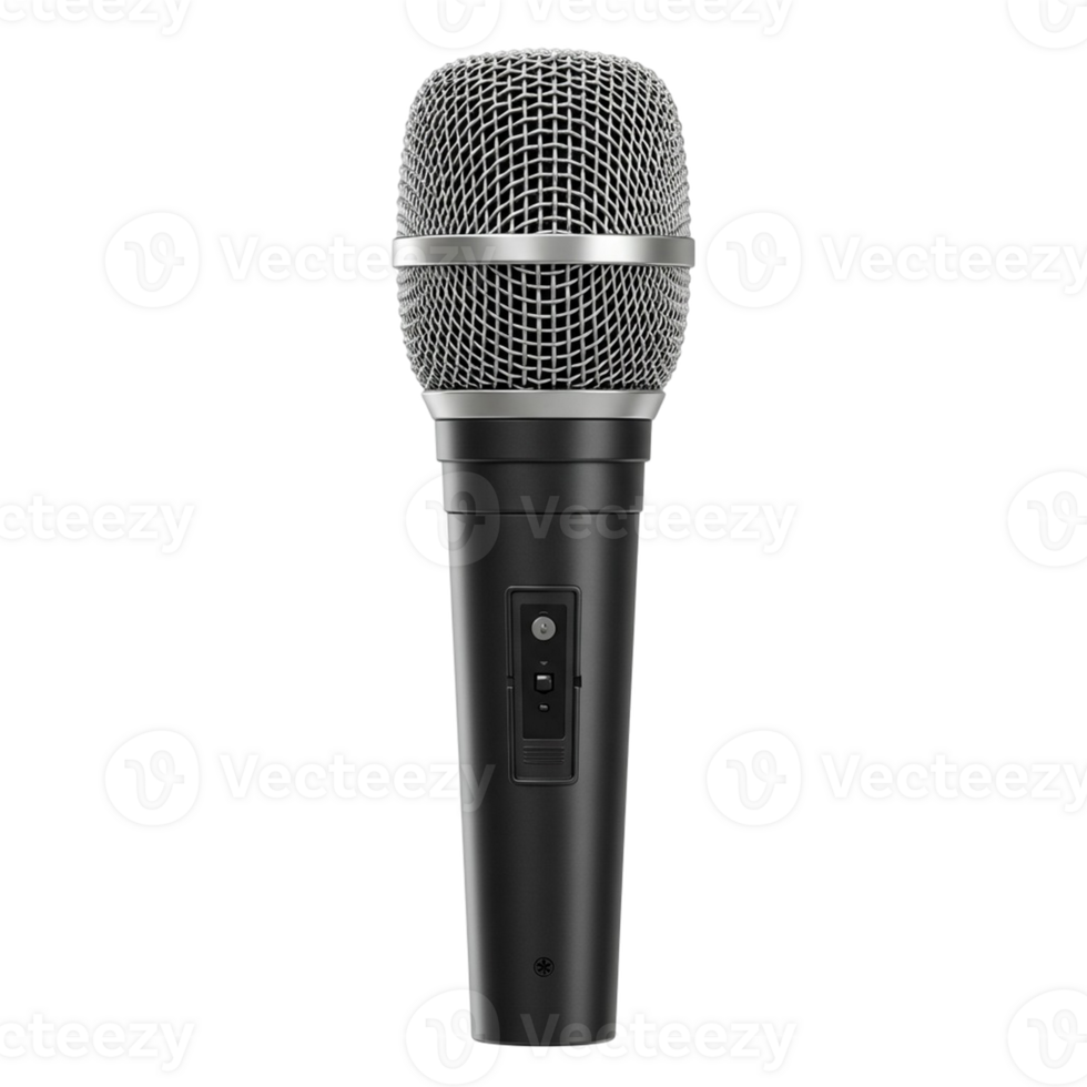 Microphone floating on transparent background png