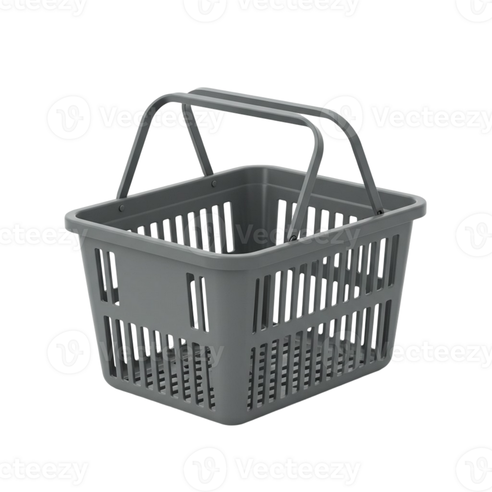 Clean background with shopping basket object png