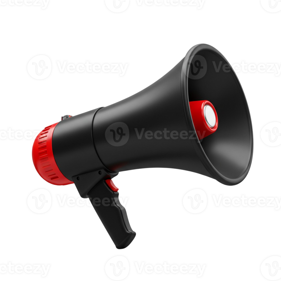 Transparent background showing a single megaphone png