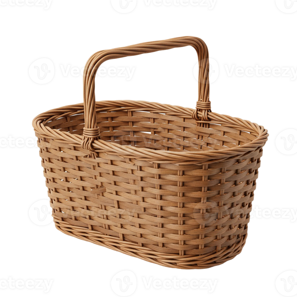 A shopping basket placed on a transparent background png