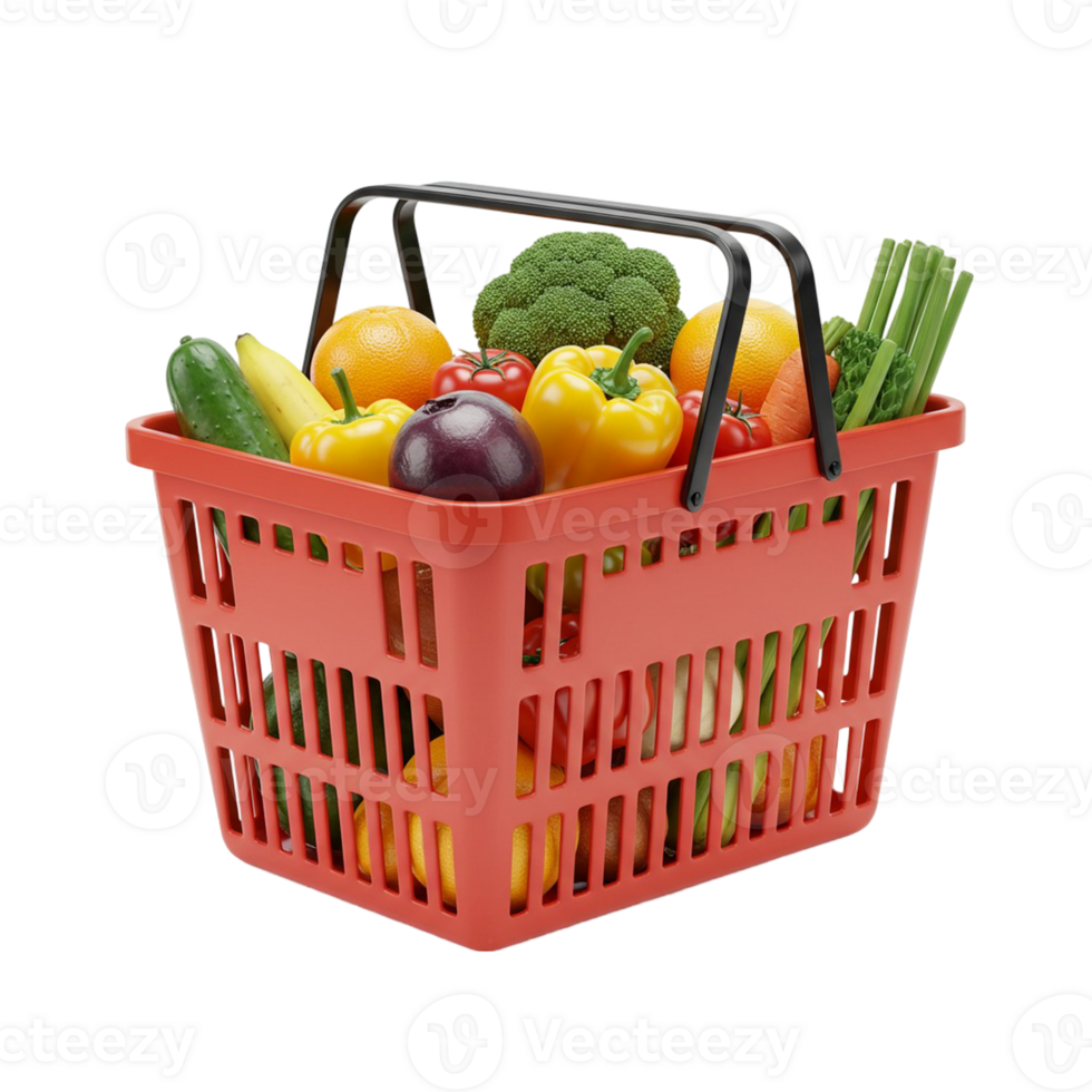 Transparent background with shopping basket png