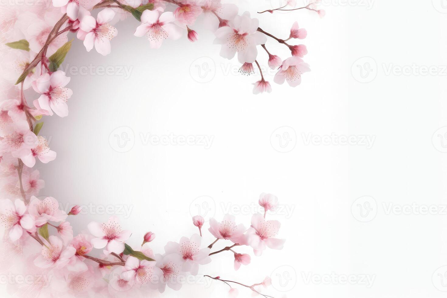 beautiful blossom flowers on white background photo