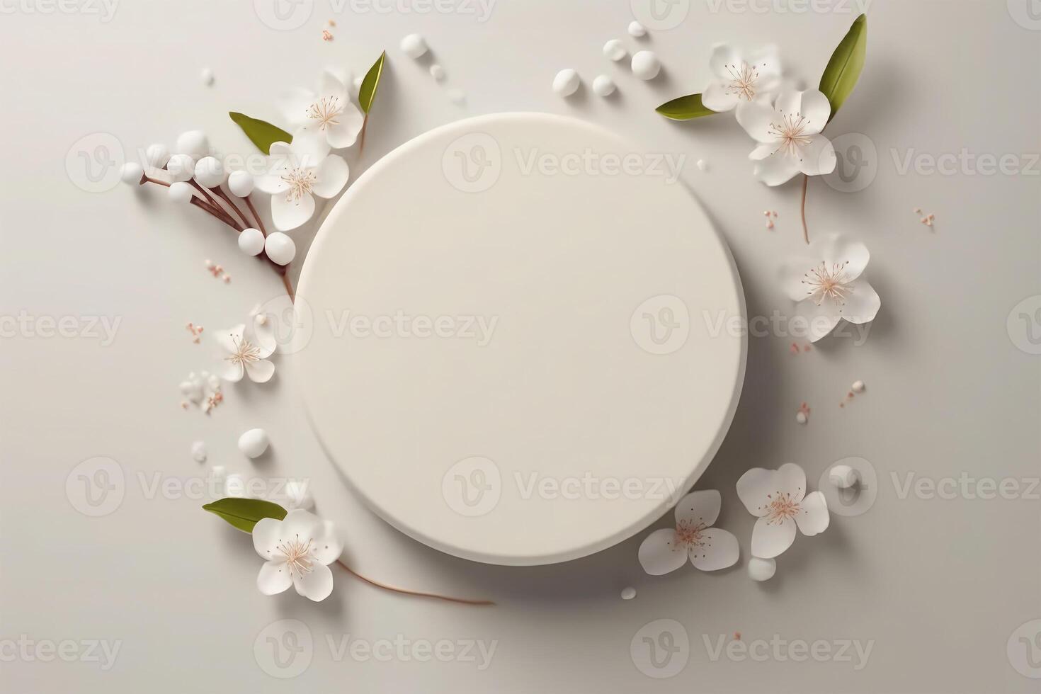 beautiful cherry blossom flowers on background photo