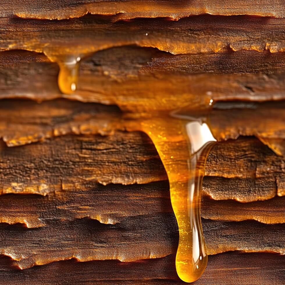 Honey on Wooden Surface Seamless Pattern Texture photo