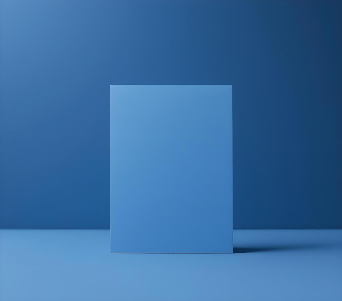 A Minimalist Blue Product Display Background photo