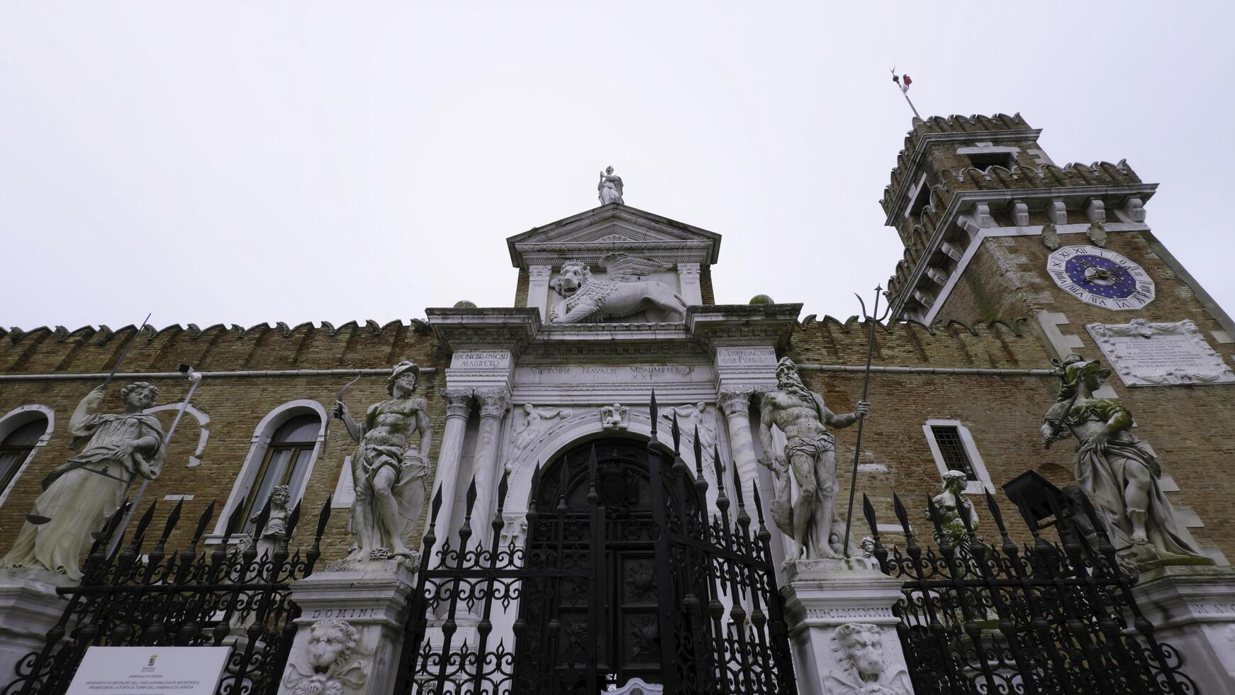 Venice, Italy - July, 2024. Exploring the majestic venetian arsenal, a historical journey. Action photo