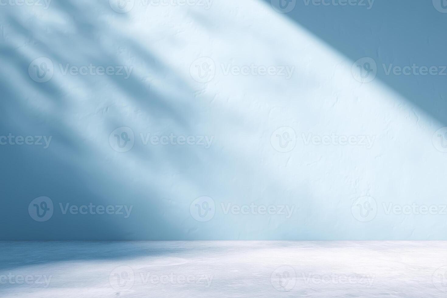 Soft light illuminating a serene blue background with gentle shadows creating a calming atmosphere for relaxation and meditation healthy living concept photo