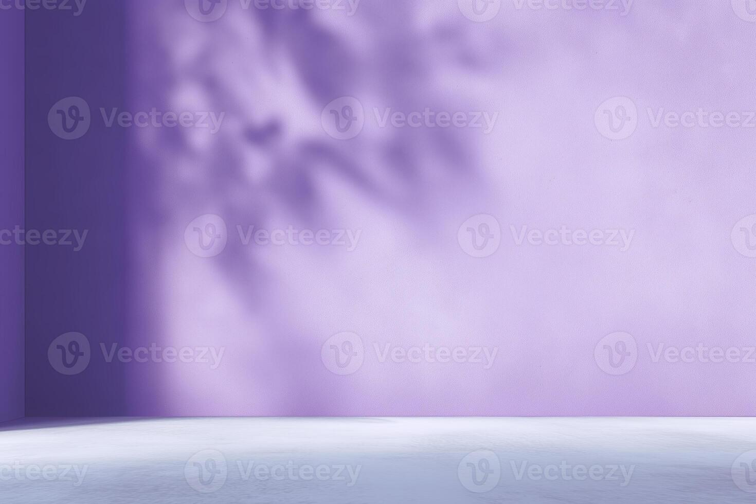 Elegant purple interior with soft shadows creating a serene atmosphere, perfect for modern design and relaxation, interior design concept photo