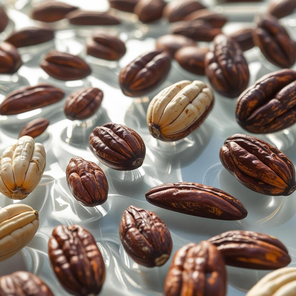 pecan nuts in water photo