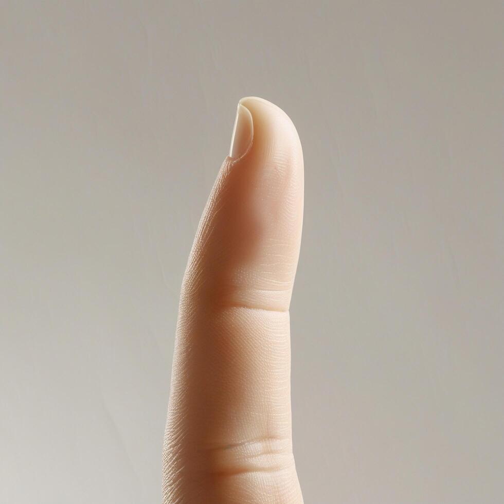 a person's finger is pointing up photo
