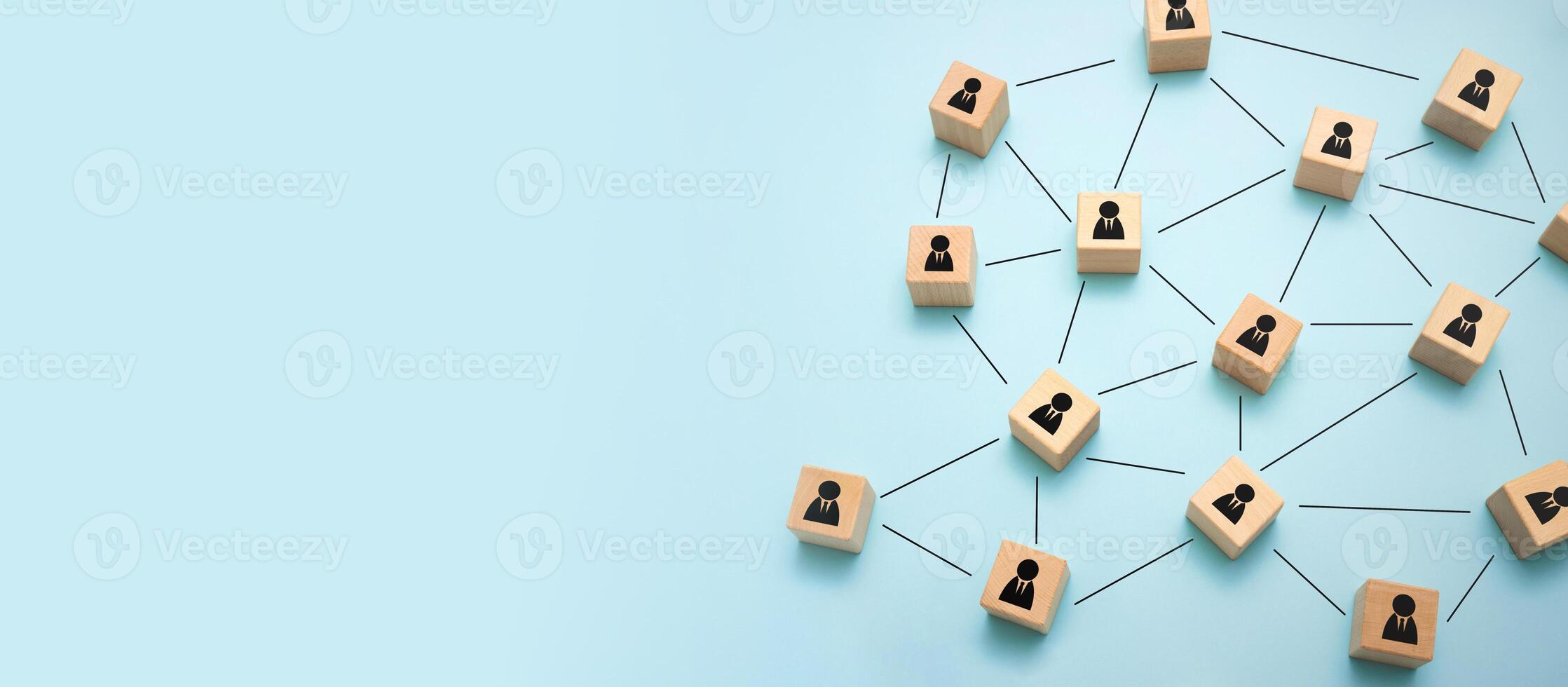 A group of wooden blocks connected to each other photo