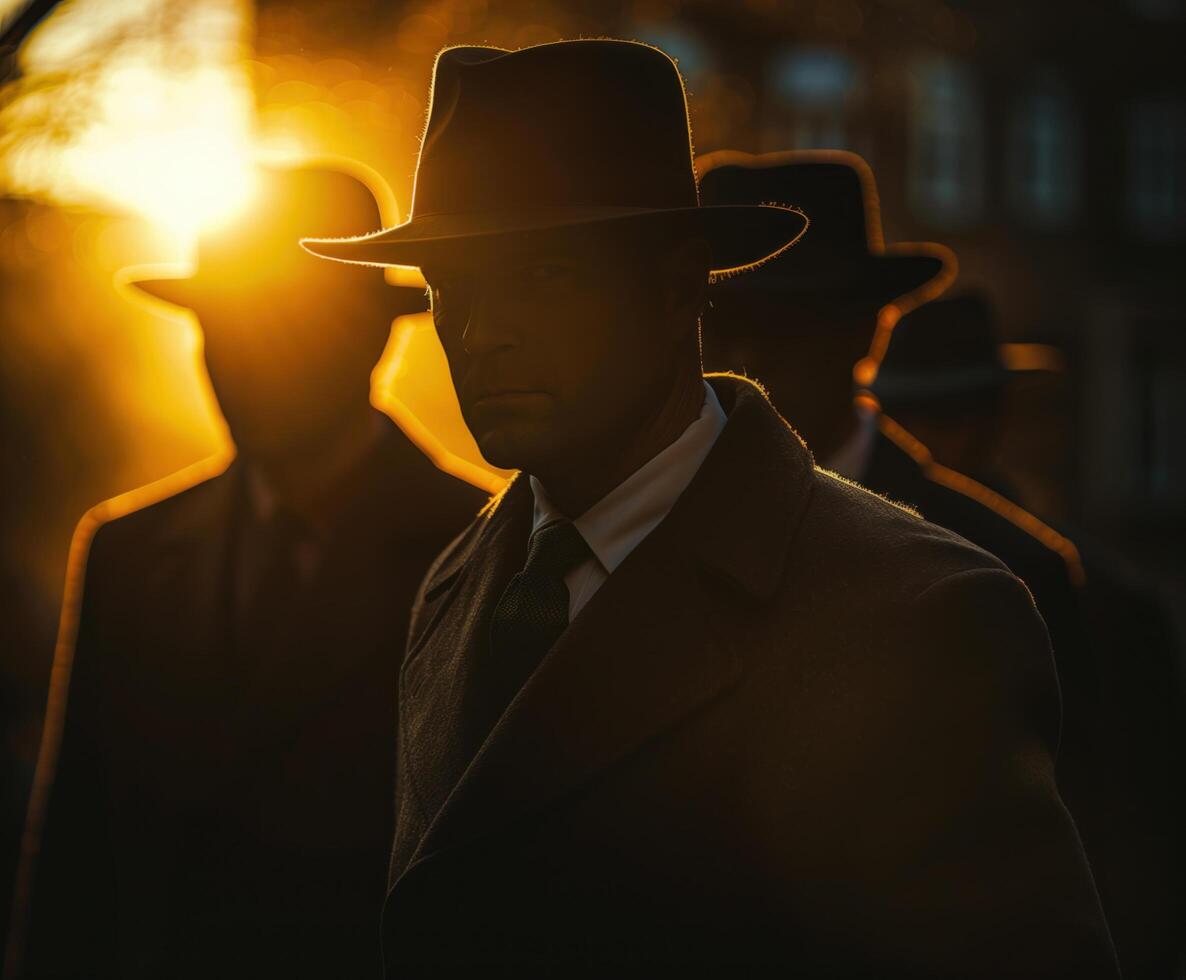 mafia group at evening photo