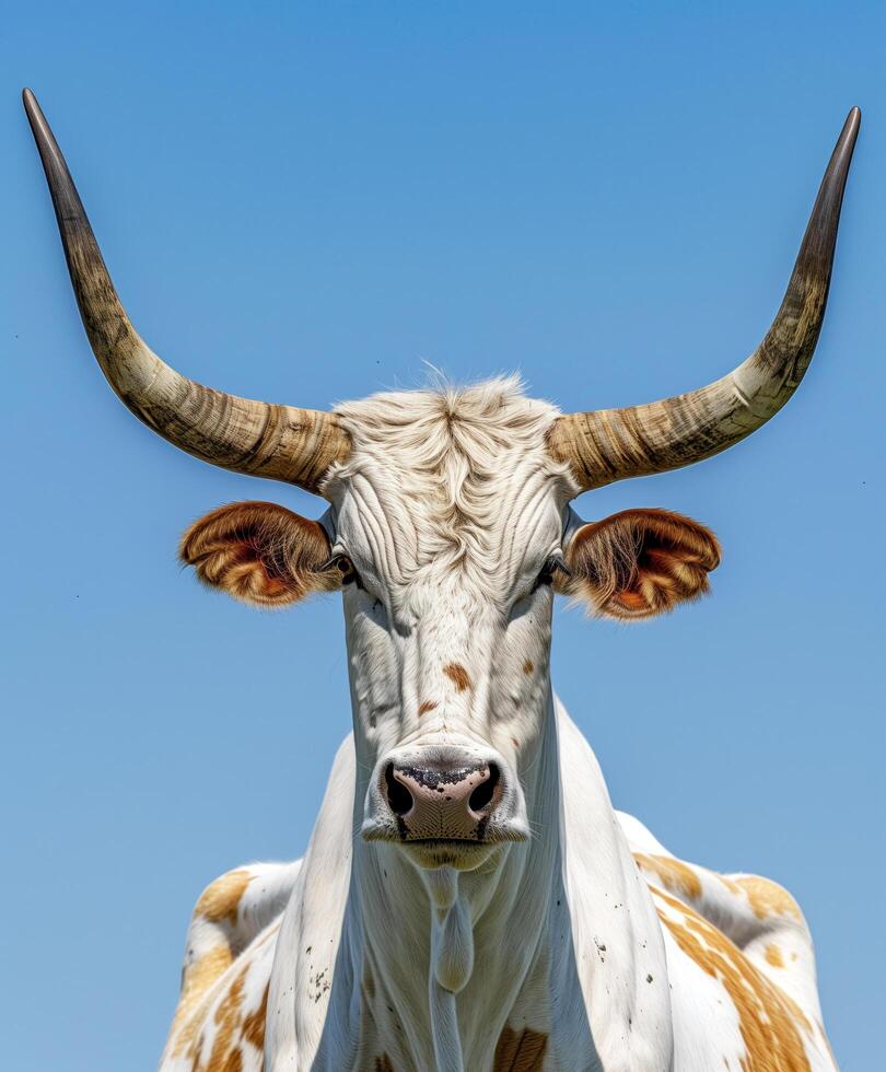 A bull with horns photo