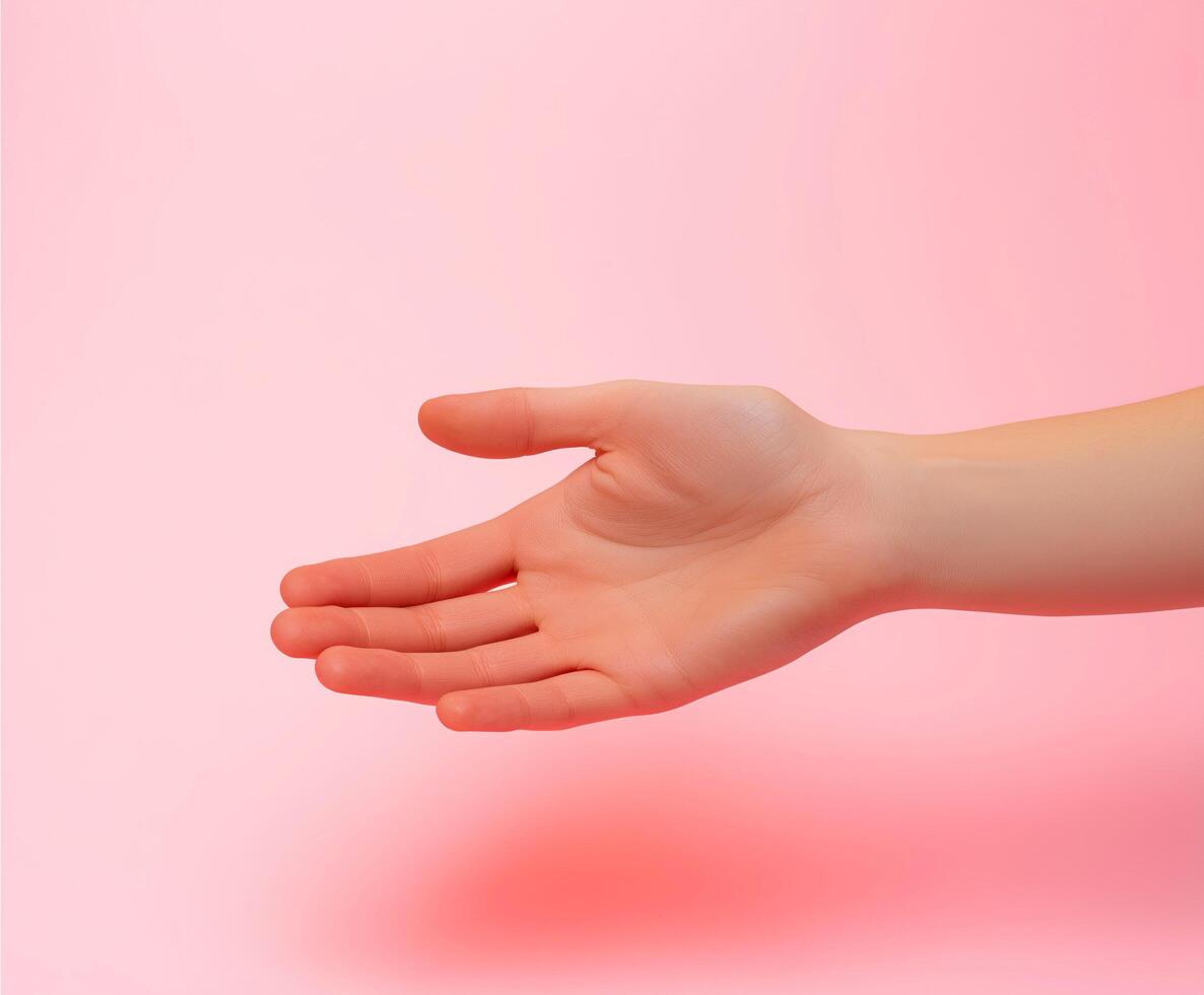 woman healthy bare left hand photo